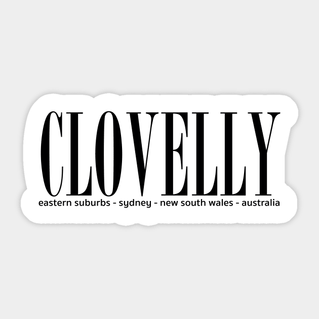 Clovelly Beach address Sticker by downundershooter